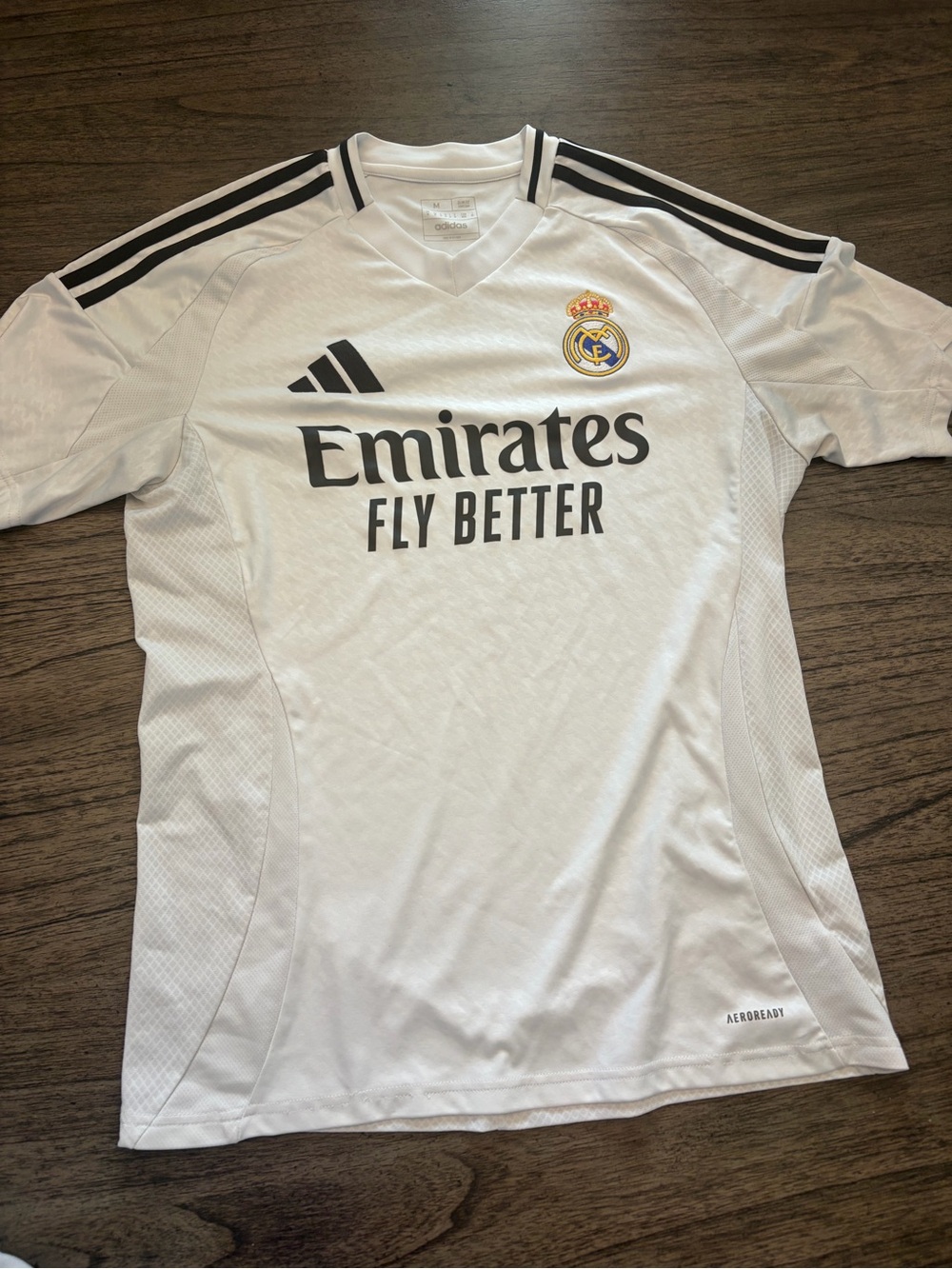adidas White Soccer Jersey with Black Trim